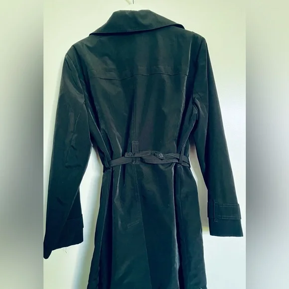 London Fog Black Hooded Women's Trench Coat Size XL - Picture 6 of 6